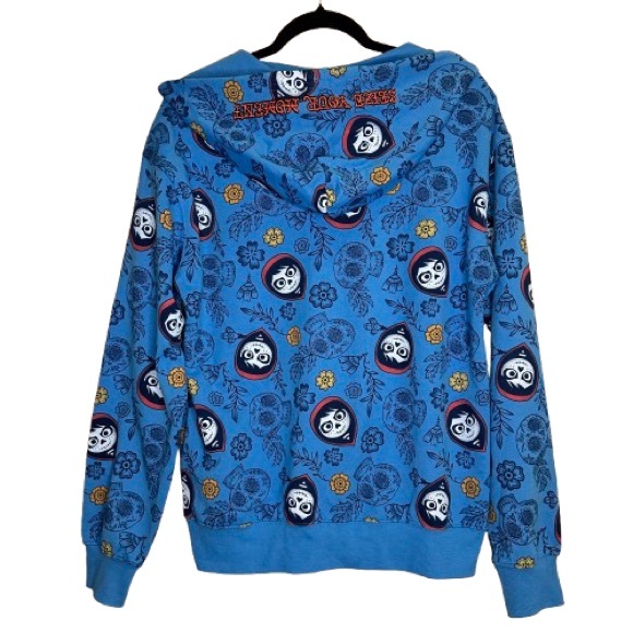 Disney Unisex Colorful Parks Coco Hoodie Zip Up Jacket Oversized Size XS - Picture 2 of 13